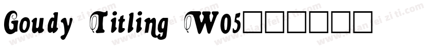 Goudy Titling W05字体转换